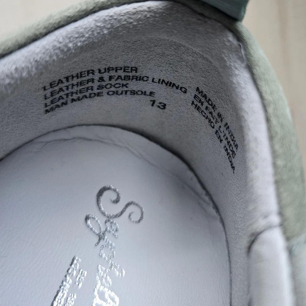 Seychelles Stand Out White/Sage Leather Sneakers